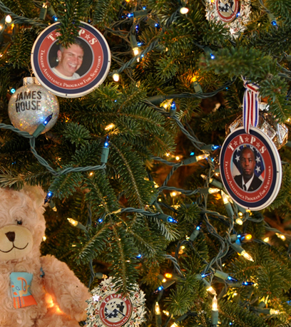 TAPS ornaments on mansion tree